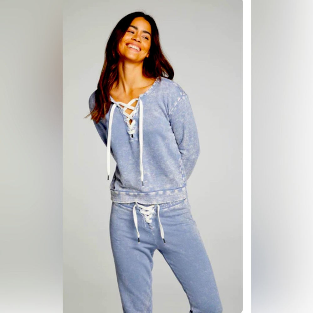 Set of Chaser Lace up French Terry Sweatshirt & Lace up Joggers Small
